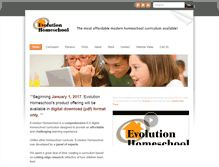 Tablet Screenshot of evolutionhomeschool.com